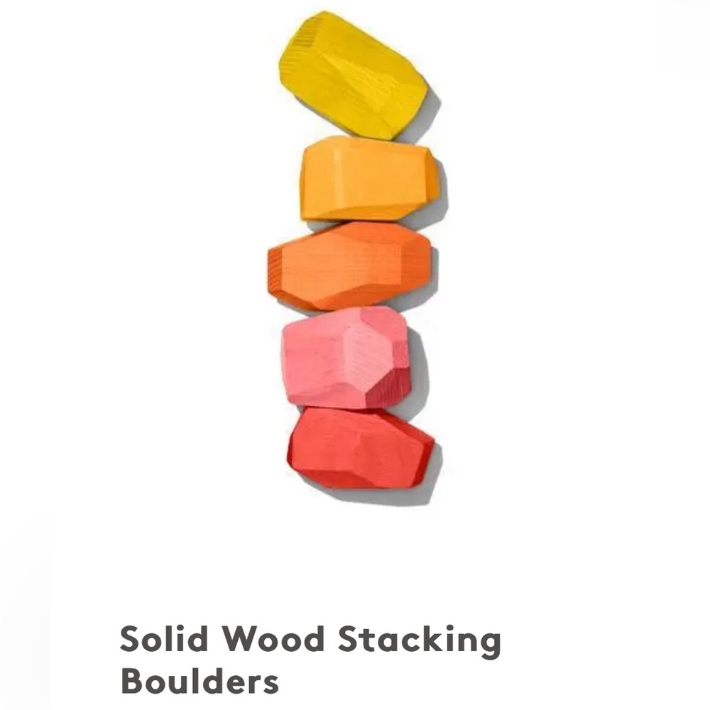 Lovevery Solid wood stacking boulders